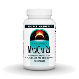 Source Naturals Mag/Cal 2:1, Magnesium and Calcium Supplement - 90 Capsules