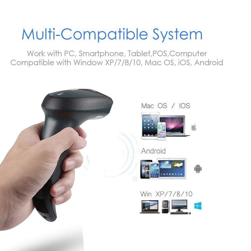 NETUM Wireless Bluetooth Barcode-Scanner Kabellos CCD Bar Code Reader für
