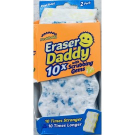Scrub Daddy Eraser Sponge Eraser Daddy 10x Stronger Durable Melamine Eraser 2 PK