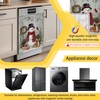 Snowman Dishwasher Magnet Cover,Winter Scene Kitchen Decor Waterproof Refrigerator Magnet