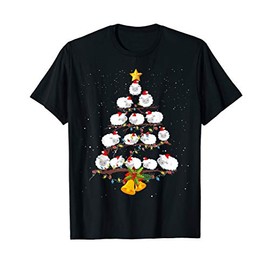 Funny Christmas Lamb Tree Costume Matching Group Gift T-Shirt
