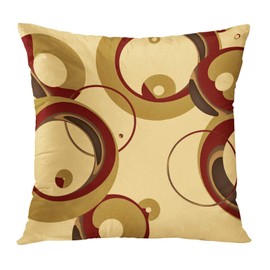 Emvency Throw Pillow Cover Colorful Circle Modern Bubbles Tan Circles Decorative Pillow Case Home Decor Square 18 x 18 Inch Pillowcase