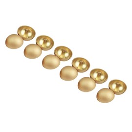 RECHERE 12 botones abovedados de metal con forma de seta, para manualidades y adornos de costura (oro mate, 18 mm)