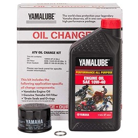 Yamalube Oil Change Kit 10W-40 for Yamaha 2016-2018 Yamaha Grizzly 700 / Kodiak 700 ATV