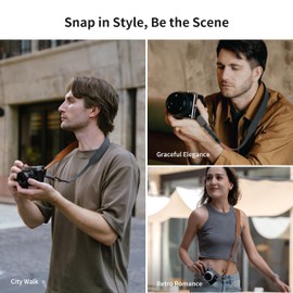 PGYTECH Retro Style Kamera Schultergurt Air Verstellbarer Mode Kameragurt Schnellverschluss, Meteoritgrau, L(120-140cm)