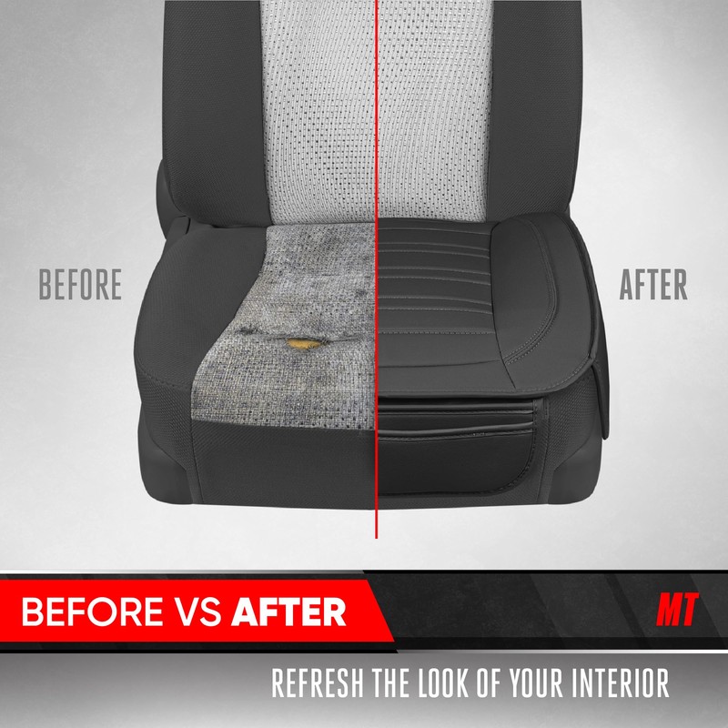 Motor Trend Seat Covers for Cars Trucks SUV, Faux Leather