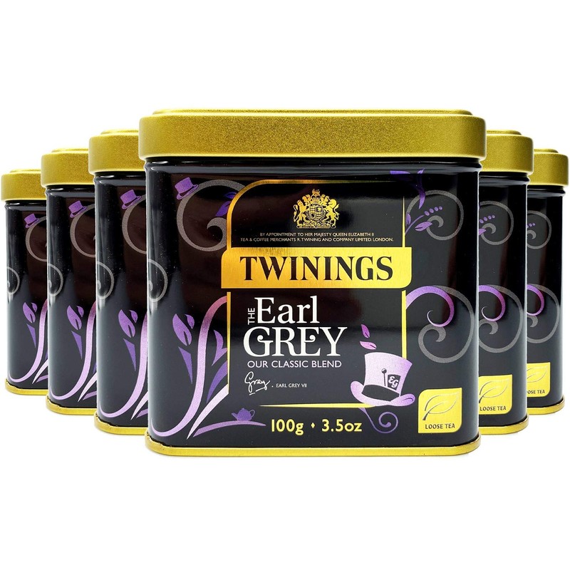 Twinings Earl Grey Loose Tea in Tin 600g (Multipack of
