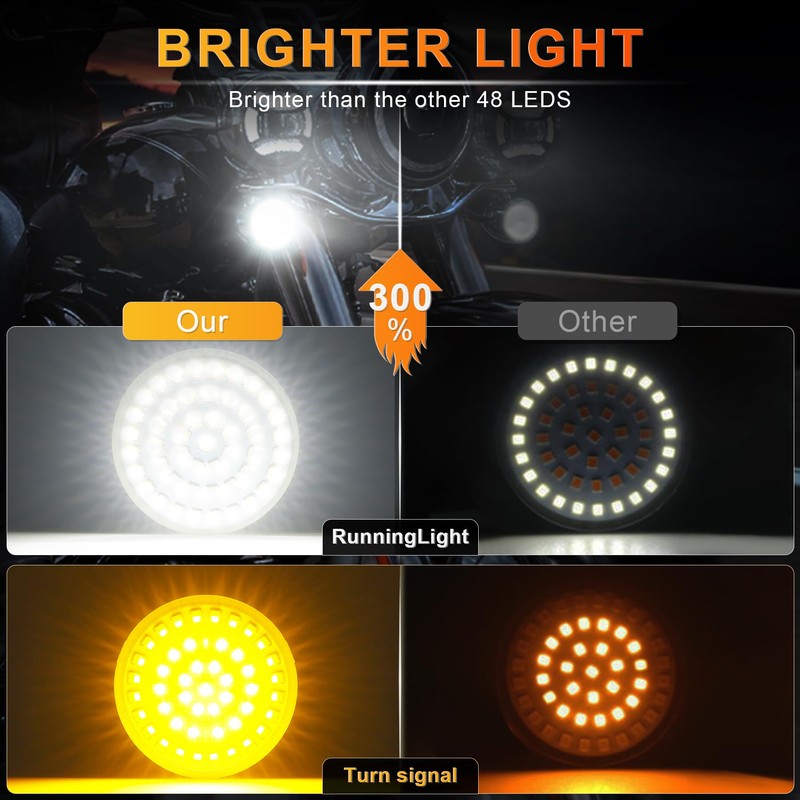 LivTee Extremely Bright Front Turn Signals & Running Switchback LED