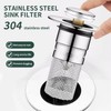 Drain Plug with Strainer, Stainless Steel Sink Drain Strainer, Sink