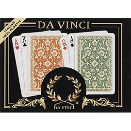DA VINCI Venezia, Italian 100% Plastic Playing Cards, 2-Deck Set, Bridge Size Regular Index