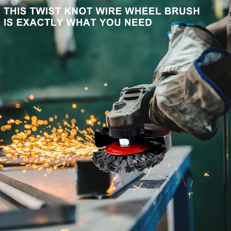 Pack of 4 Wire Brush Angle Grinder, M14 125 mm