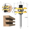 Lock Miter 45 Degree Joint Router Bits + 2Pcs Tongue