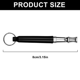 2Pcs Dog Whistles - Dog Whistles for Recall - Silent Dog Whistle - Dog Whistle to Stop Barking - Adjustable Training Whistle with Lanyard - Ideal for Silent Bark Control (Black, White)