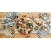 Mud Pie Blue Painted Leaf Platter, 10.5" x 17.5"