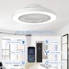 Depuley Modern Ceiling Fan with Light: 19" Bladeless Flush Mount