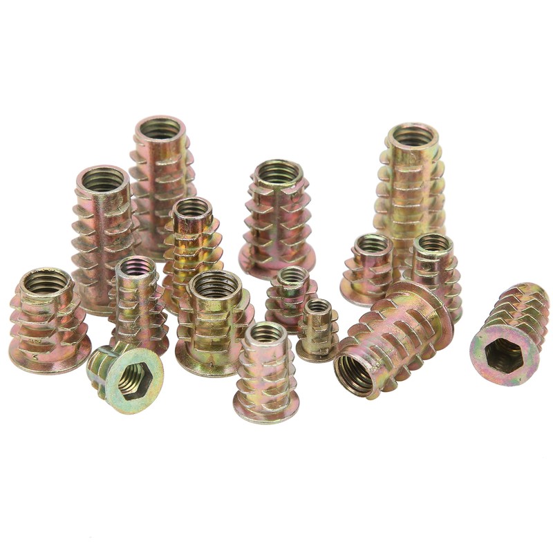 149Pcs Hex Insert Nut Iron Galvanized Drive Head Wood Furniture