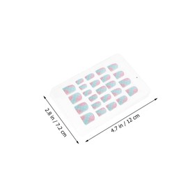 BIUDECO 48 Boxes Fake Nails Kit Faux False Toenails Press-on Nails Extra Strong Nail Glue Stickers False Toe Nails Fingernails Short False Nails Boards Almond Press on Nails Colorful