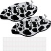 ZOQINI 2Set Acrylic Nail Stands with 42pcs Reusable Putty Metal