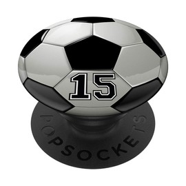 Soccer Player Number No 15 Football Ball Pop Socket