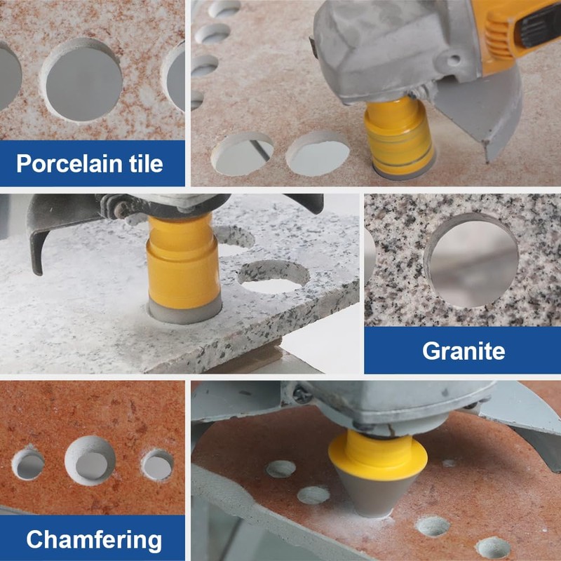 HIGHDRIL Diamond Drill Bits Kit with 5/8-11 for Porcelain Tile
