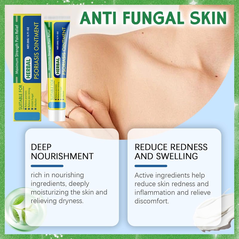 Anti Fungal Skin Cream，Psoriasis and Eczema Soothing Ointment, Dermatitis and