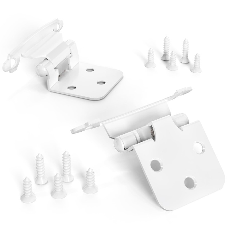 Chibery 1/2" Overlay Cabinet Hinges, 10 Pack Self Closing Flush