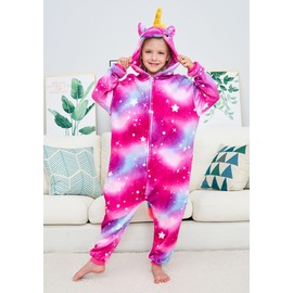 Kids Unicorn Onesie Animal Pajamas Cosplay Costume Sleepwear