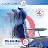 Rio Brands 4-Position Backpack Lace-Up Suspension Folding Beach Chair, Light