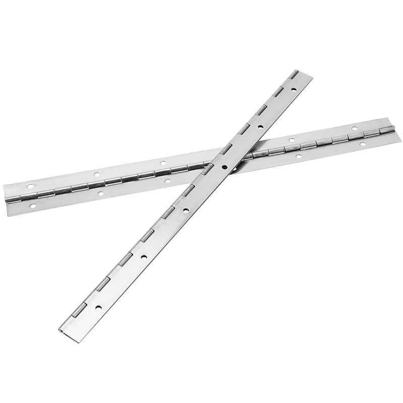 MANCHAP 8 PCS 12 Inch Silver Continuous Piano Hinge, Stainless
