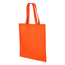 Q-TEES QTB Large Blank Heavy Duty Reusable Canvas Tote Shopping Bag (Orange)