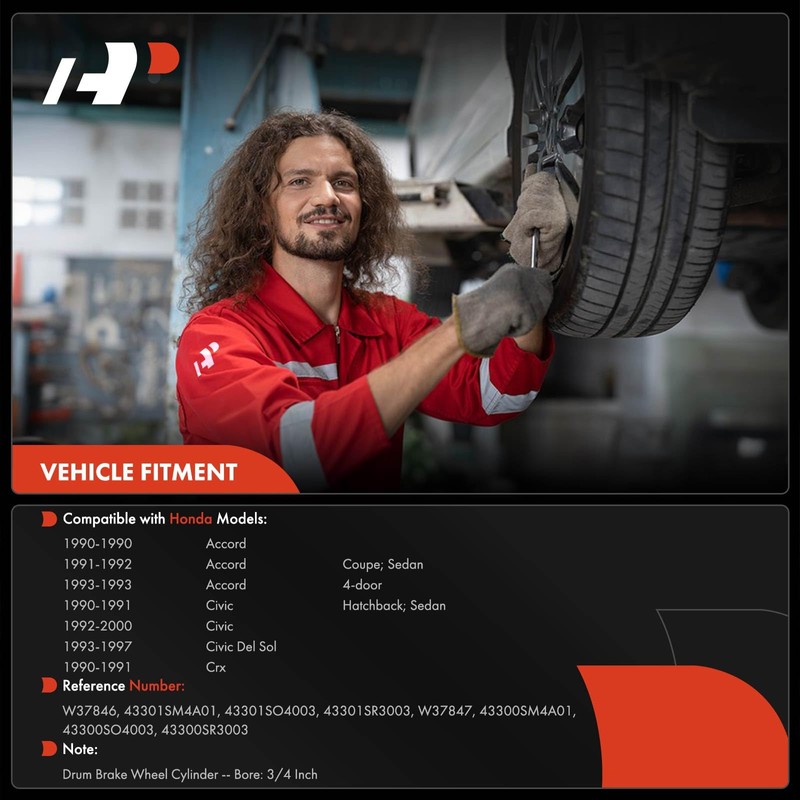 A-Premium Rear Drum Brake Wheel Cylinder Compatible with Honda Models