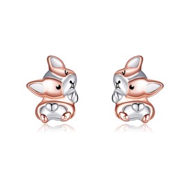 VONALA Cow/Axolotl/Koala/Corgi Stud Earrings 925 Sterling Silver Animal Earrings for Girls Women Animal Jewellery Gifts Birthday, Sterling Silver