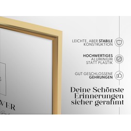 Artower® Picture Frame Gold Metal Thin Frame for 20 x 30 cm Poster Frame Large Collage Picture Frame Metal 20 x 30 cm Aluminium Slim Picture Frame Gold Poster Frame