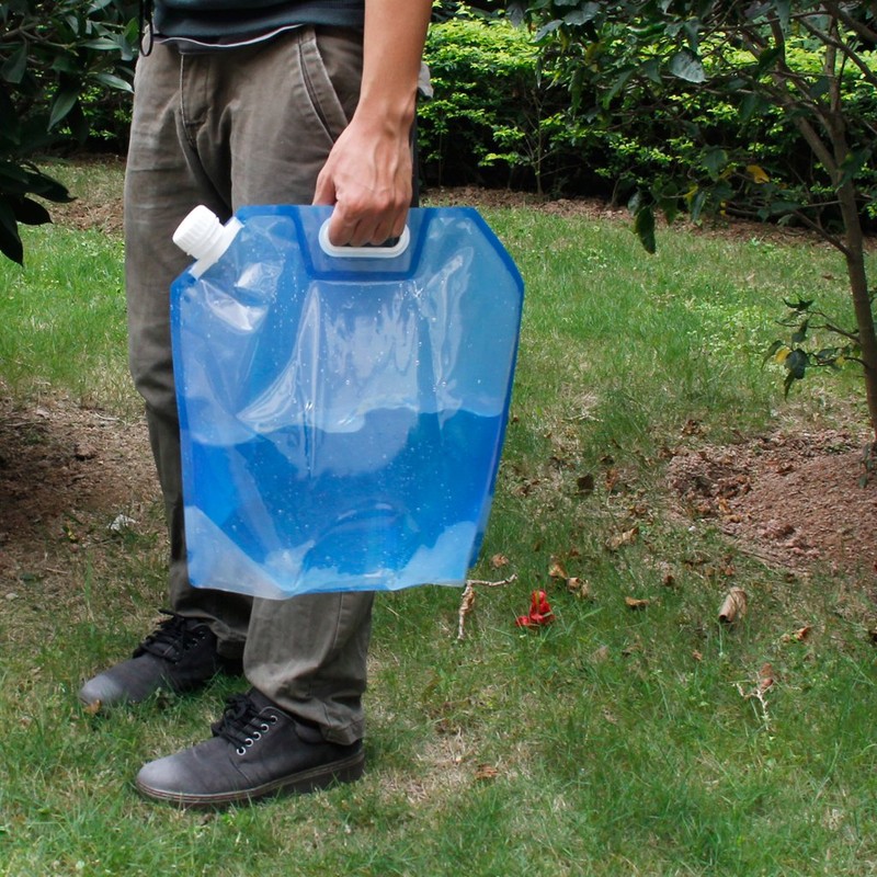 10L Folding Drinking Water Container Storage Bag Pouch for Camping