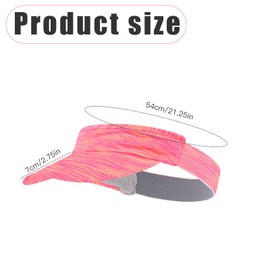 FuninCrea Sun Visor Hat Women, Visor Hat Women Adjustable Ponytail Baseball Cap Breathable Sun Hat for Sports, Marathon, Golf (CA/US, Alpha, One Size, Pink)
