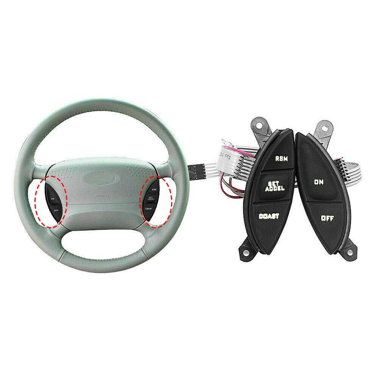 Steering Wheel Mounted Cruise Control Switch Button Kit Replacement Fit