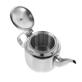 ABOOFAN 1pc Heat Resistant Stainless Steel Filter Teapot Practical Handheld Kettle for Tea Herbal Infusions for Home Office Use Safe Design