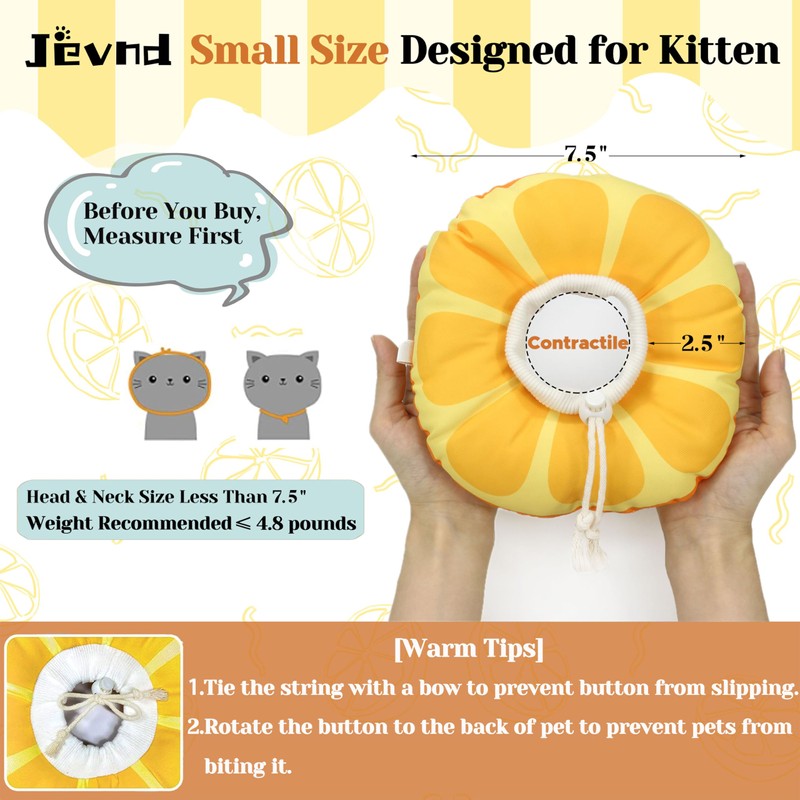 Jevnd Jevnd Kitten Cones After Surgery 0-6 Months, Donut Extra