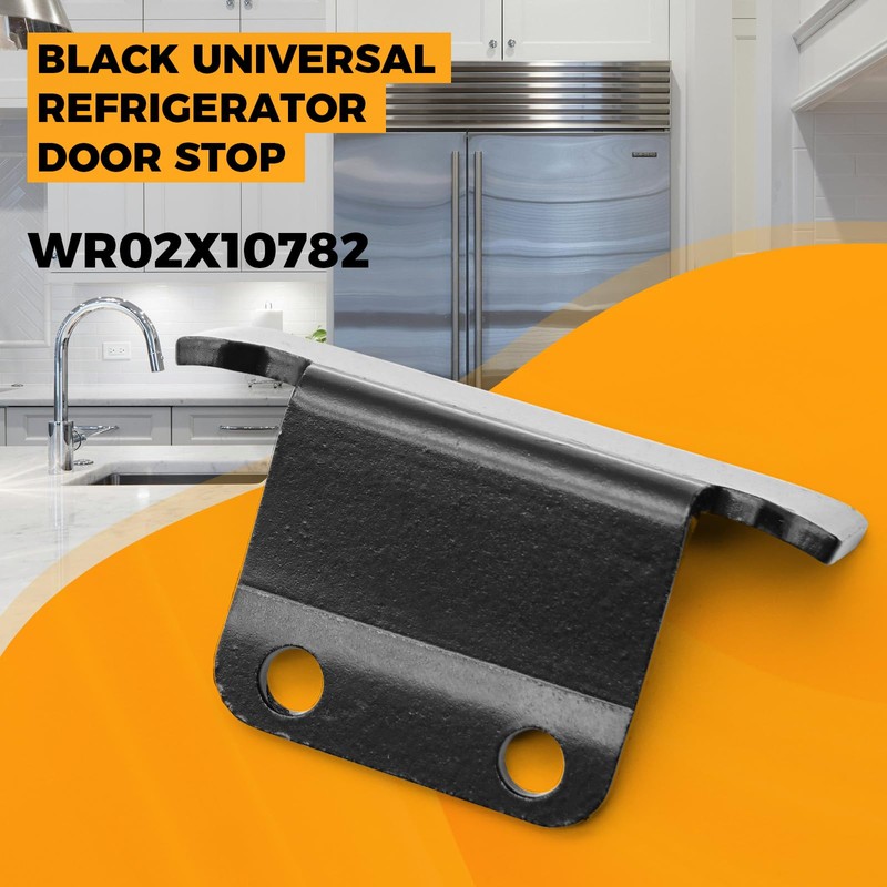 WR02X10782 Door Stop, Refrigerator Door Stop Black Universal - Ultra