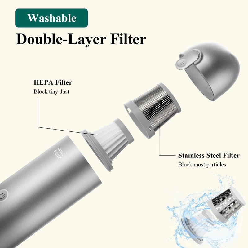 Handheld Vacuum Cordless - 17000Pa Car Vacuum Cleaner High Power