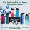 Trek Leaf Travel Water Bottle with 3 Lids (Spout, Straw,