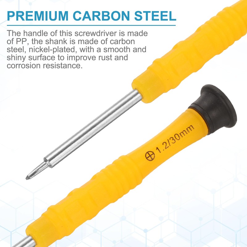 sourcing map 10pcs PH1.2 Mini Phillips Screwdriver 3mm Shank Cross