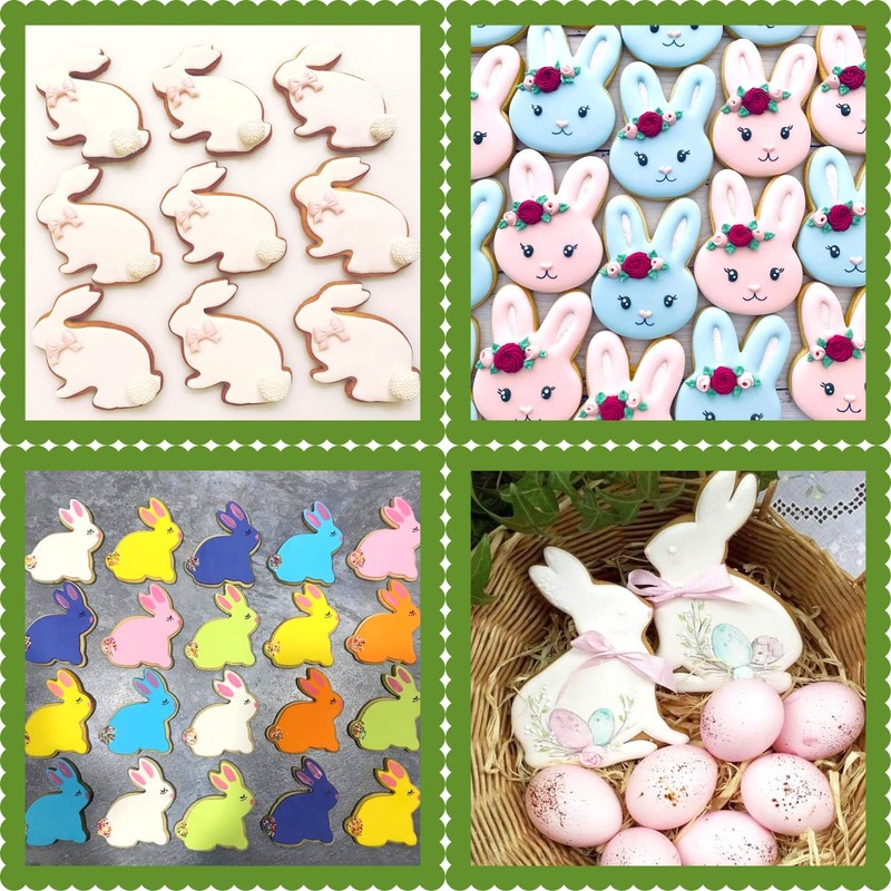 Easter Cookie Cutters Set - rabbit, Bunny, Carrot, Rabbit Face