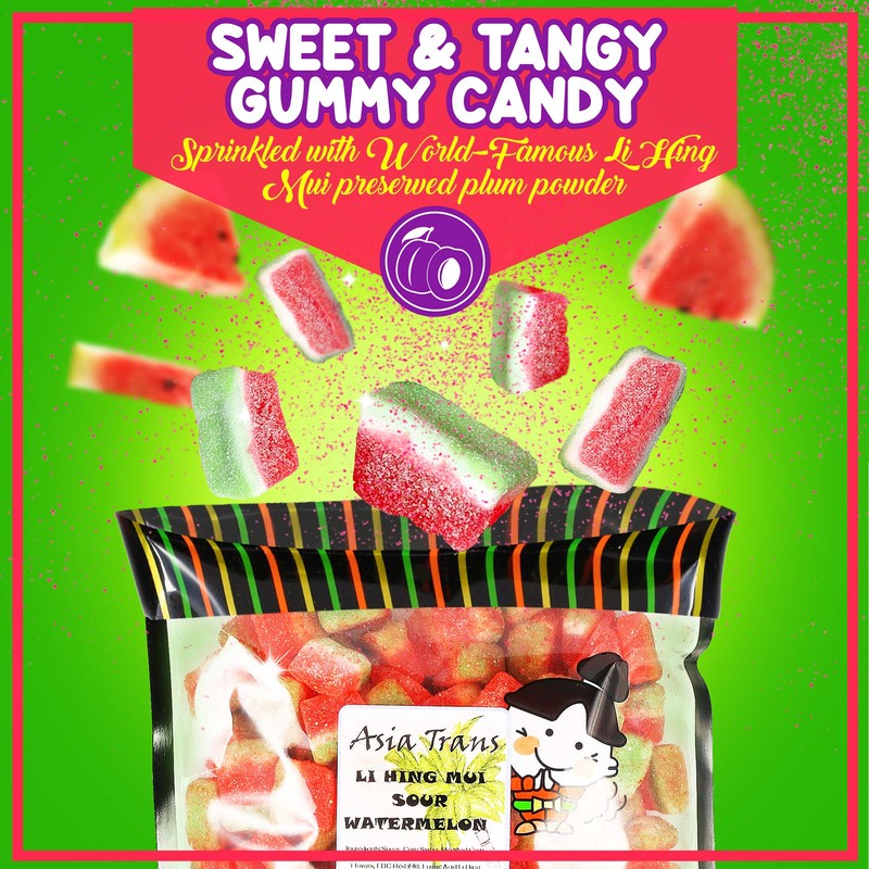 Li Hing Mui Sour Watermelon 18 Ounce - Packed fresh