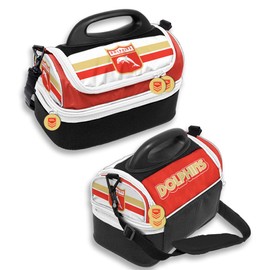 NRL Redcliffe Dolphins Retro Dome Lunch Cooler Bag, Red White, 25 x 16 x 20cm, Single Unit