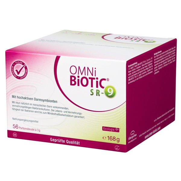 OMNi BiOTiC SR-9, 56 Portions (168 g), 9 Bacterial Strains, 15 Billion Germs per Daily Dose, Powder, Vegan, Gluten-Free, Lactose-Free, Daily Use