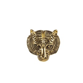 Peasimy - Broche clásico con cabeza de tigre con diamantes de imitación brillantes para mujeres y hombres, joyería de animales para abrigos, bufandas, bolsas, Large, Metal, No es una piedra preciosa