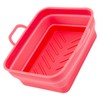 2Pcs Fryer Liner Heat Resistant Silicone Groove Design Easy to