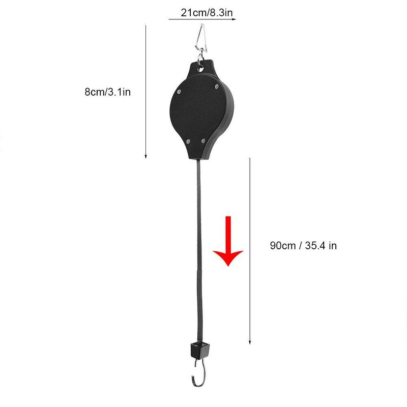 Pack of 2 Plant Pulley Adjustable Plant Hanger Telescopic Retractable