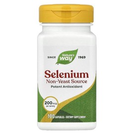 Natures Way Selenium Selenium 200mcg 100 Capsules, 1 / Natures Way 셀레늄 Selenium 200mcg 100 캡슐, 1